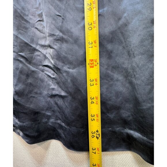 Vintage Theory Womens Cowl Neck Satin Mini Dress Size 4 Slate Gray 3/4 Sleeve - Picture 4 of 11